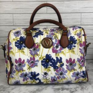 Vera Wang Viola Satchel Floral Handle Bag
